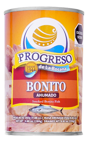 Lata de Bonito ahumado de la Cooperativa Progreso