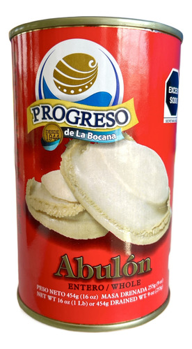 Lata de Abulón entero de la Cooperativa Progreso